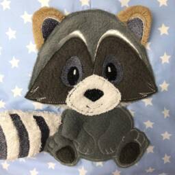 Name Pillow Little Cute Raccoon Kk5005 - thumbnail 3