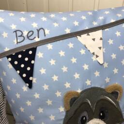 Name Pillow Little Cute Raccoon Kk5005 - thumbnail 2