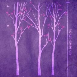Tree Wall Decal - Nursery Tree Branch Wall Art- White Trees With Birds K005 - thumbnail 3