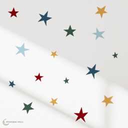 Colourful Irregular Star Wall Stickers - Multicoloured Fun Kid's Decor Whimsical Gender Neutral Nursery Decals