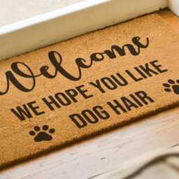 We Hope You Like Dog Hair - Lover Welcome Doormat Coconut Coir Mat Pawprints Funny Door Housewarming Gift - thumbnail 2