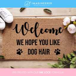 We Hope You Like Dog Hair - Lover Welcome Doormat Coconut Coir Mat Pawprints Funny Door Housewarming Gift - thumbnail 1