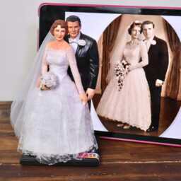 Custom Couple 3D Figurine, Wedding Cake Topper, Gift For Lovers - thumbnail 1