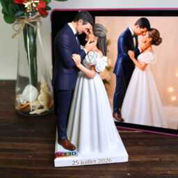 Custom Couple 3D Figurine, Wedding Cake Topper, Gift For Lovers - thumbnail 2