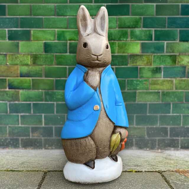 Concrete Rabbit Statue Stone Bunny Garden Sculpture Handmade Easter Decoration Outdoor Peter Figurine Cement Farm Animal Ornament - image 1