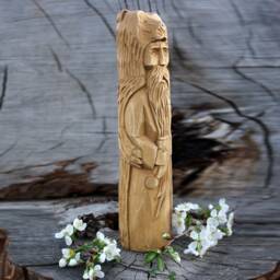 Handmade Linden Wood Slavic God Veles Statue Viking Talisman - thumbnail 3
