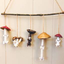 Set Of Five Handmade Ooak Mushroom Littles. You Choose Which - thumbnail 1