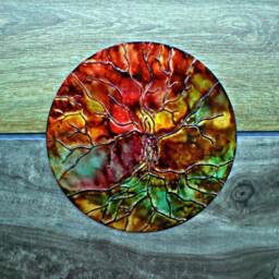 Hand Painted Tree Of Life Metal Wall Art Home Decor Gift - thumbnail 3