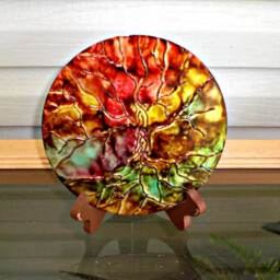 Hand Painted Tree Of Life Metal Wall Art Home Decor Gift - thumbnail 2