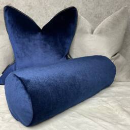 "Modern Bolster, Navy Cushion 16"" X 6" - thumbnail 2
