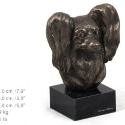 Papillon, Dog Marble Statue, Limited Edition, Artdog. Made Of Cold Cast Bronze. Perfect Gift. Limited Edition - thumbnail 4