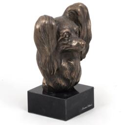 Papillon, Dog Marble Statue, Limited Edition, Artdog. Made Of Cold Cast Bronze. Perfect Gift. Limited Edition - thumbnail 2