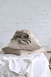 Linen Sheet Set - Fitted Sheet, Flat 2 Pillowcases Natural Bed Sheets & Pillow Covers Beige Bedding Gift Idea - thumbnail 1