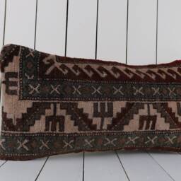 Kilim Lumbar Pillow Cover - 12x24 Inch Turkish Home Decor - thumbnail 3
