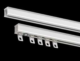 Heavy Duty Aluminum Wave Curtain Track Complete Set - 40cm - 350cm - thumbnail 1
