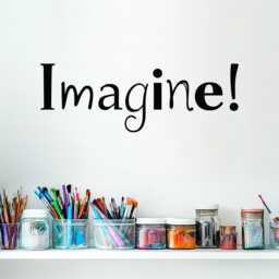 Imagine Wall Decal - Craft Room Vinyl Art Studio Decor - thumbnail 1
