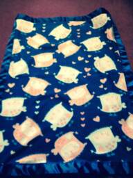 Blue Blanket With Owl Design/New Born Baby Gift/Baby Shower Gift/Nursery Throw/Baby Bedding/Valentine Gift/Polar Fleece & Satin Binding
