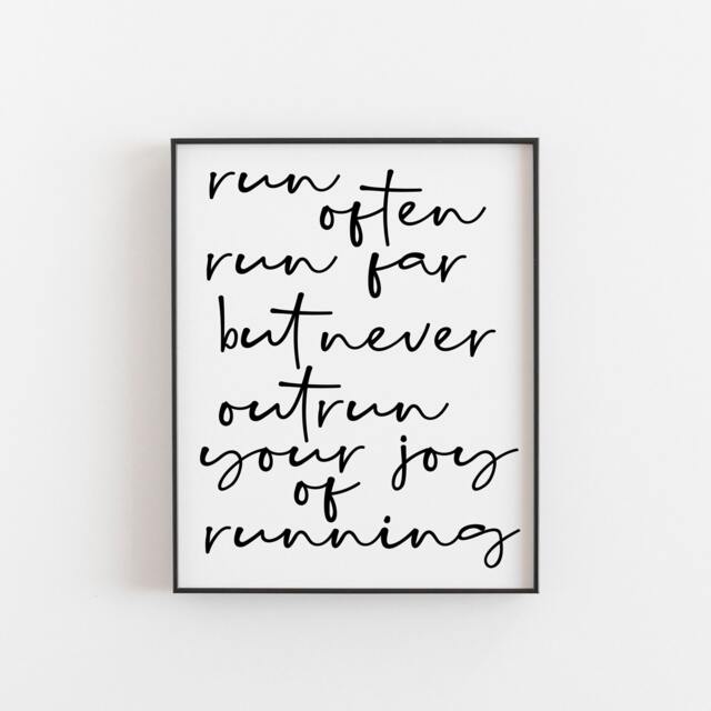 Running Gift - Runners Print Motivational Wall Art For Fitness Perfect Present Active Lifestyle Marathon - image 1