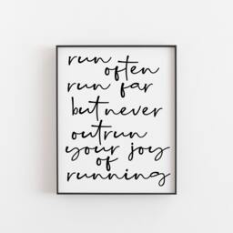 Running Gift - Runners Print Motivational Wall Art For Fitness Perfect Present Active Lifestyle Marathon - thumbnail 1