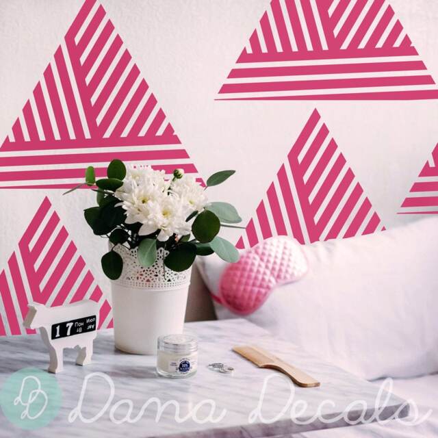 Geometric Triangle Vinyl Wall Decals - Minimalist Art Stickers - image 1