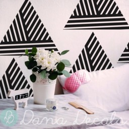 Geometric Triangle Vinyl Wall Decals - Minimalist Art Stickers - thumbnail 2