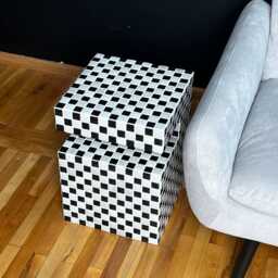 End Table. Bedside Coffee Chess Table For Home. Tiled - thumbnail 4