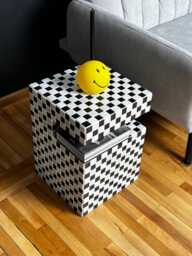 End Table. Bedside Coffee Chess Table For Home. Tiled