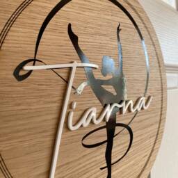 Personalized Gymnastics Wall Art Oak Wood Gymnast Gift - thumbnail 4