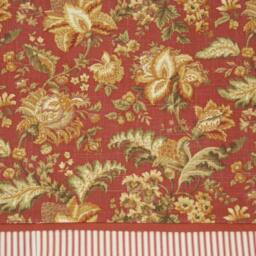 Red Gold Khaki Floral Valance - Annandale Raymond Waites 17x54 Curtain Custom Drapery Window Treatment Dressing Drapes Home D??cor - thumbnail 3