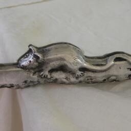 Cast Aluminum Mirror Frame With Mouse & Foot Prints - thumbnail 2