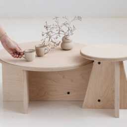 Small Round Side Table ??32 cm, Mini Wooden Coffee Table, Mid Century Modern Plant Stand, Nightstand Alternative, Handmade - thumbnail 2