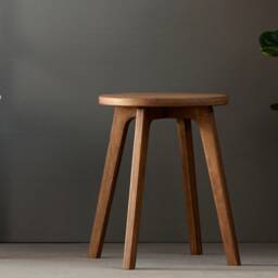 Customizable Small Wooden Stool Scandinavian Decor Side Table - thumbnail 2
