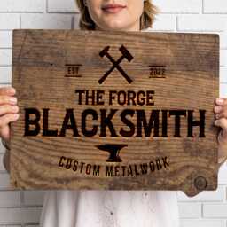 Personalised Blacksmith Workshop Sign - Custom Metal Forge Decor Metalwork Gift in A5, A4, A3 - thumbnail 2