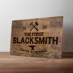 Personalised Blacksmith Workshop Sign - Custom Metal Forge Decor Metalwork Gift in A5, A4, A3 - thumbnail 1