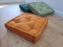 Hemp Linen Floor Cushion Fileld Organic Fiber in Natural Fabric/Floor Pillow Pillow Seat/Meditation Yoga