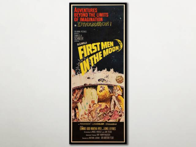First Men in The Moon Wood Print Poster, Fanart Cinema Movie Posters On For Lovers, Extra Large Wall Art Prints, Large Canvas - image 1