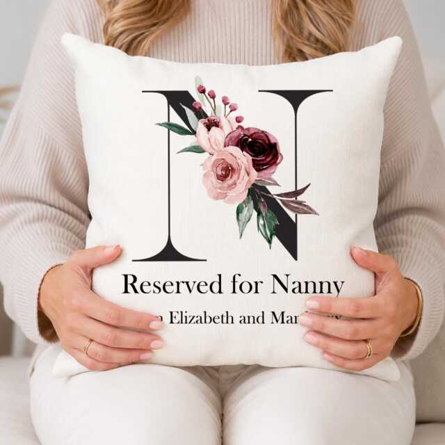Reserved For Nan Floral Cushion - Nanny Gift