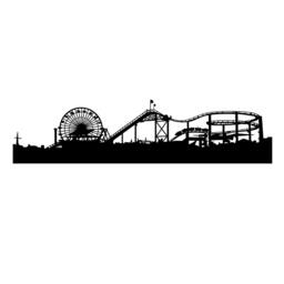 Santa Monica Pier Silhouette Wall Decal - Vinyl Art Stickers - thumbnail 3