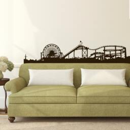 Santa Monica Pier Silhouette Wall Decal - Vinyl Art Stickers - thumbnail 2