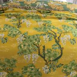 Botanical Cotton Throw Blanket Reversible Boho Bedspread - thumbnail 3