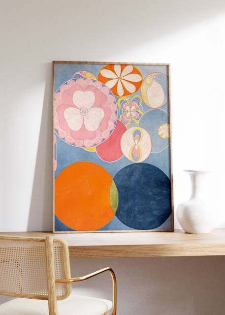 Hilma Af Klint Poster, No.2 Childhood, Modern Wall Art, Abstract Painting, Contemporary Home Decor, Exhibition Digital Circles Print - image 1