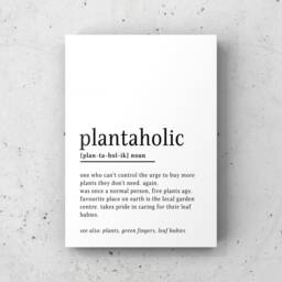 Plantaholic Dictionary Definition, Plant Print, Gift For Friend, Green Fingers, Gardening Gift, Home Decor, Shed Funny Idea - thumbnail 2