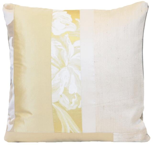 Sale 10 Pound Of From 35.99 To 25.99 Flowers Yellow Beige Contemporary Patchwork Cushion Cover Cream Silk Uniquepillow Throw Case