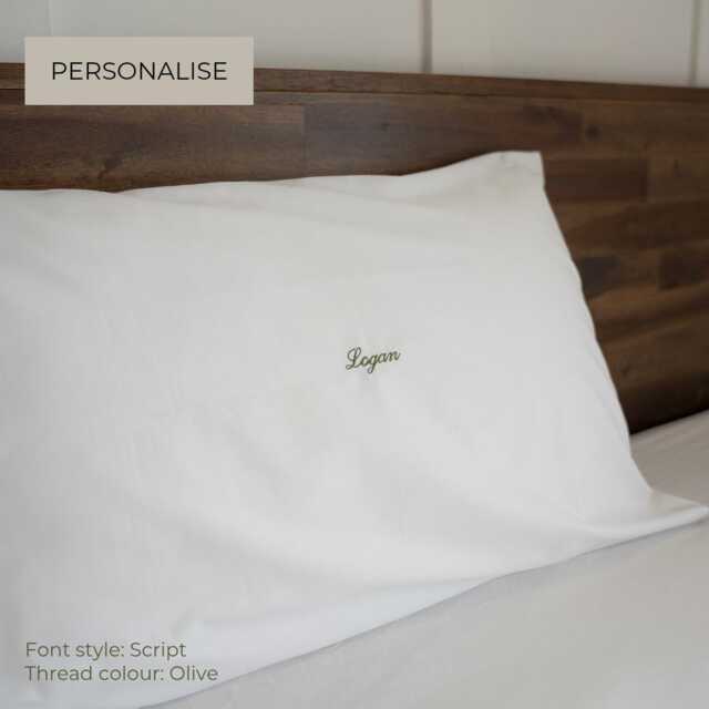 The Personalised Embroidered Pillowcase - Script - image 1