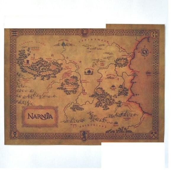 Legend Of Narnia/ Treasure Map/ Kraft Poster/ Brown Paper/Bar Coffee Shop Decoration Painting 51x35.5cm