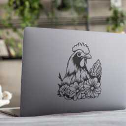 Chicken Vinyl Decal Farmhouse Car, Laptop & Home Decor - thumbnail 3