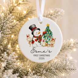 Personalised 1st Christmas Ornament, First Gifts, New Baby Keepsake, Xmas Tree Decoration, Bauble, UK - thumbnail 2