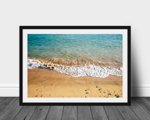 Wall Art - Photography Home Decor Coastal Print Fine Beach Cornwall Contemporary Print Newquay Golden Sand