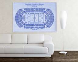 Vintage Madison Square Garden Seating Chart Print Sports Art - thumbnail 1