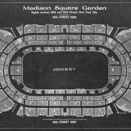 Vintage Madison Square Garden Seating Chart Print Sports Art - thumbnail 2